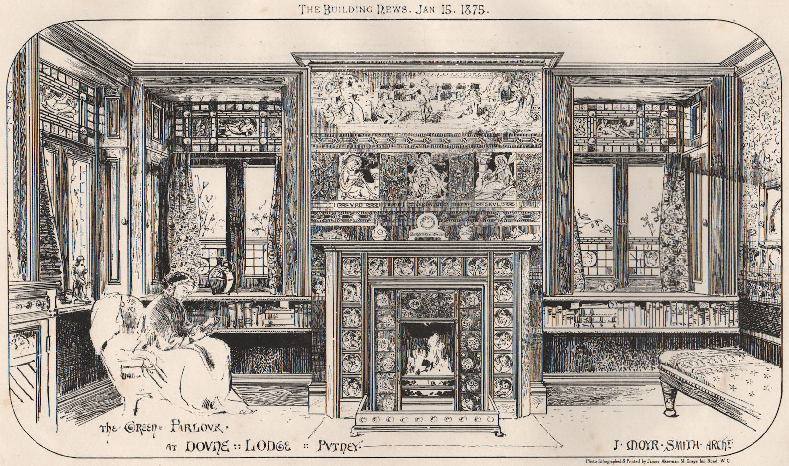 The Green Parlour at Doune Lodge, Putney; J. Moyr Smith, Architect. London 1875